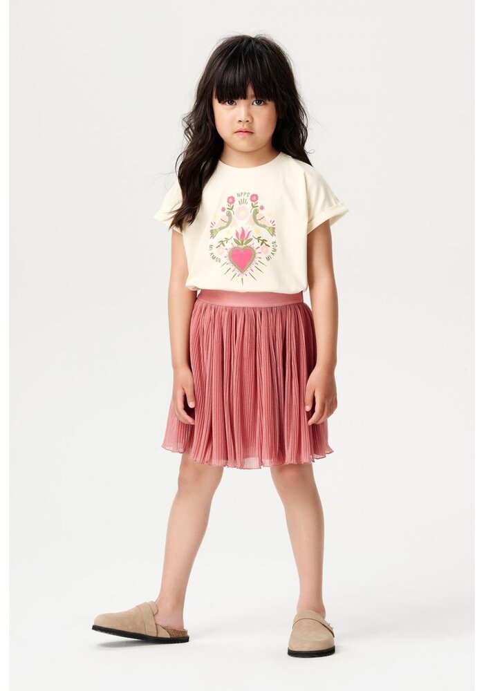 Noppies Girls Tee Naverre short sleeve Fog