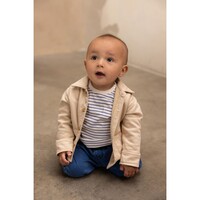 Noppies Boys Cardigan Oakleaf long sleeve Soft Sand
