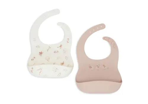 Jollein Jollein Slab Siliconen 2 Pack Lovely Birds