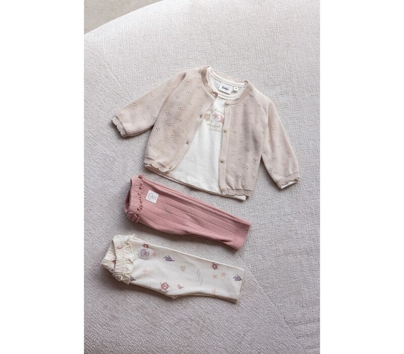 Feetje Longsleeve ruches - Starfish Wishes Offwhite