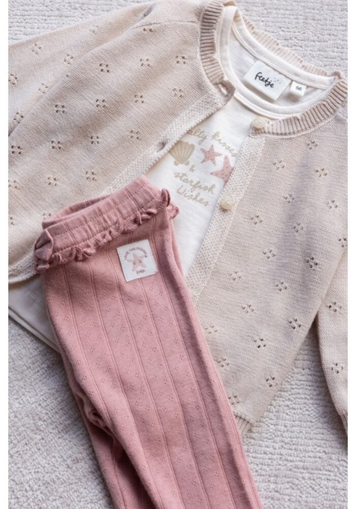 Feetje Longsleeve ruches - Starfish Wishes Offwhite