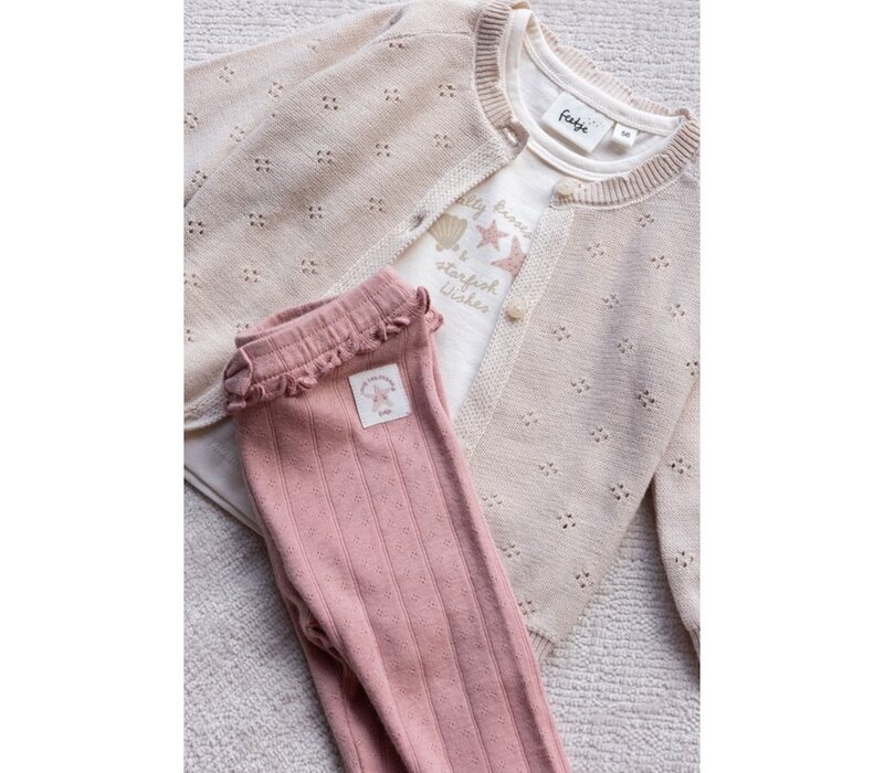 Feetje Longsleeve ruches - Starfish Wishes Offwhite