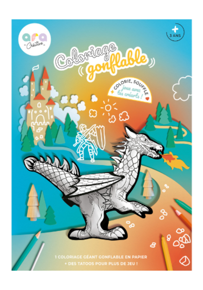 Ara Créative Opblaasbare kleurplaat Draak