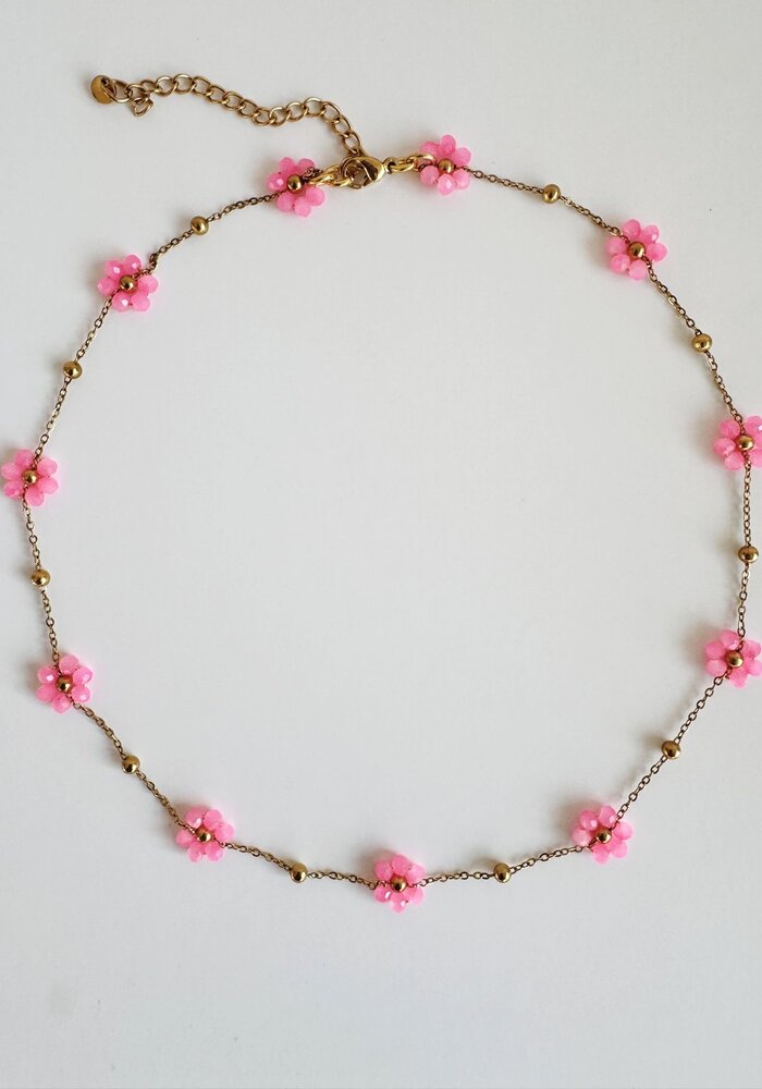 ByMelo Ketting Flower roze