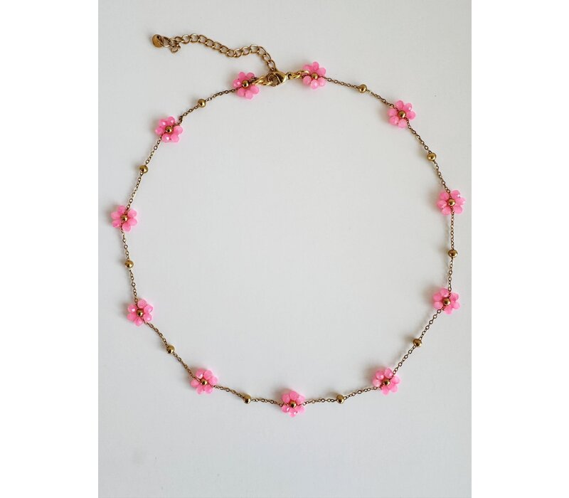 ByMelo Ketting Flower roze