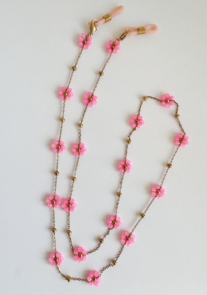 ByMelo Brillenkoordje Flower roze