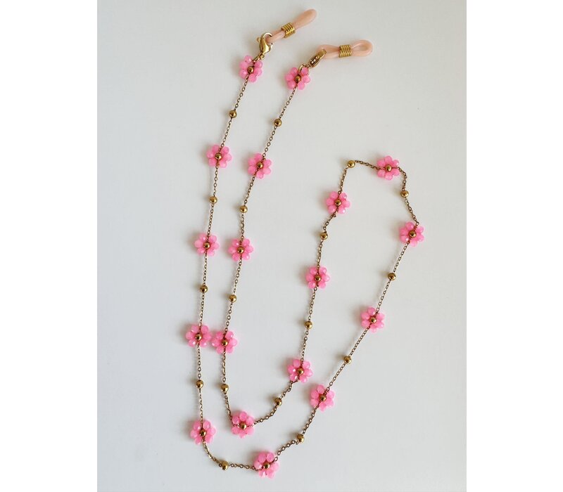 ByMelo Brillenkoordje Flower roze