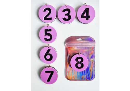 ByMelo ByMelo cijfer 2 Paars Glitter
