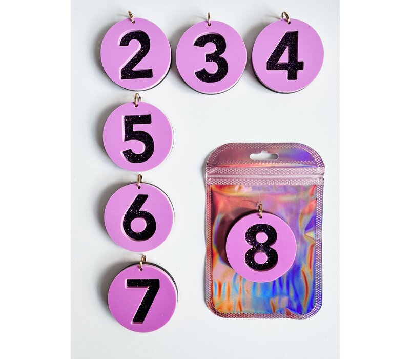 ByMelo cijfer 2 Paars Glitter