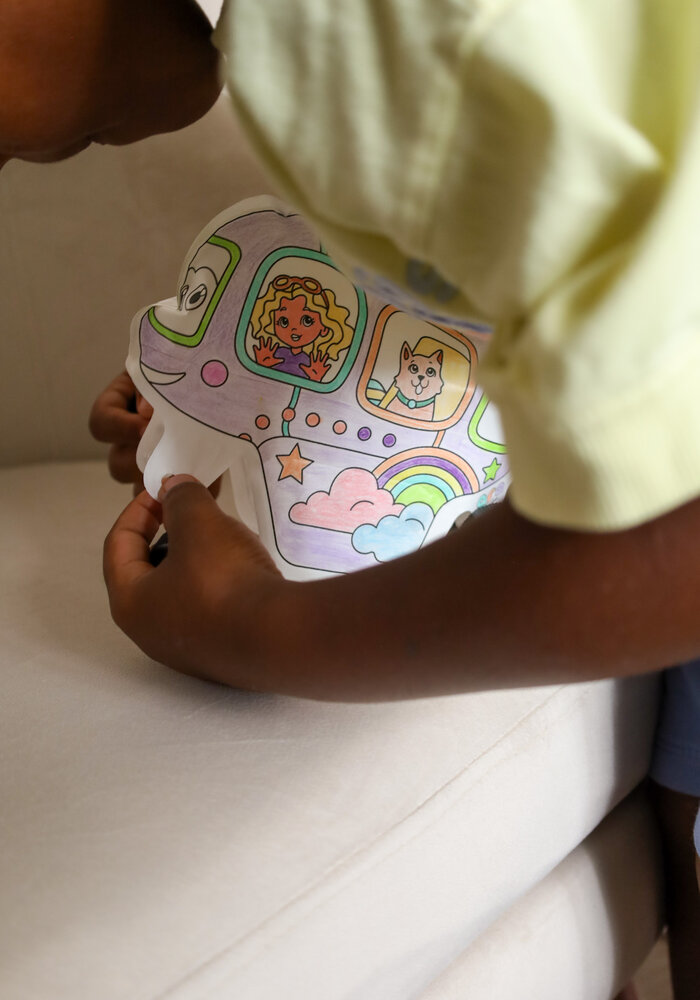 Ara Créative Opblaasbare kleurplaat Vliegtuig-Helicopter