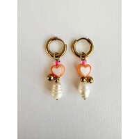 Bymelo Oorbellen Hart/Parel