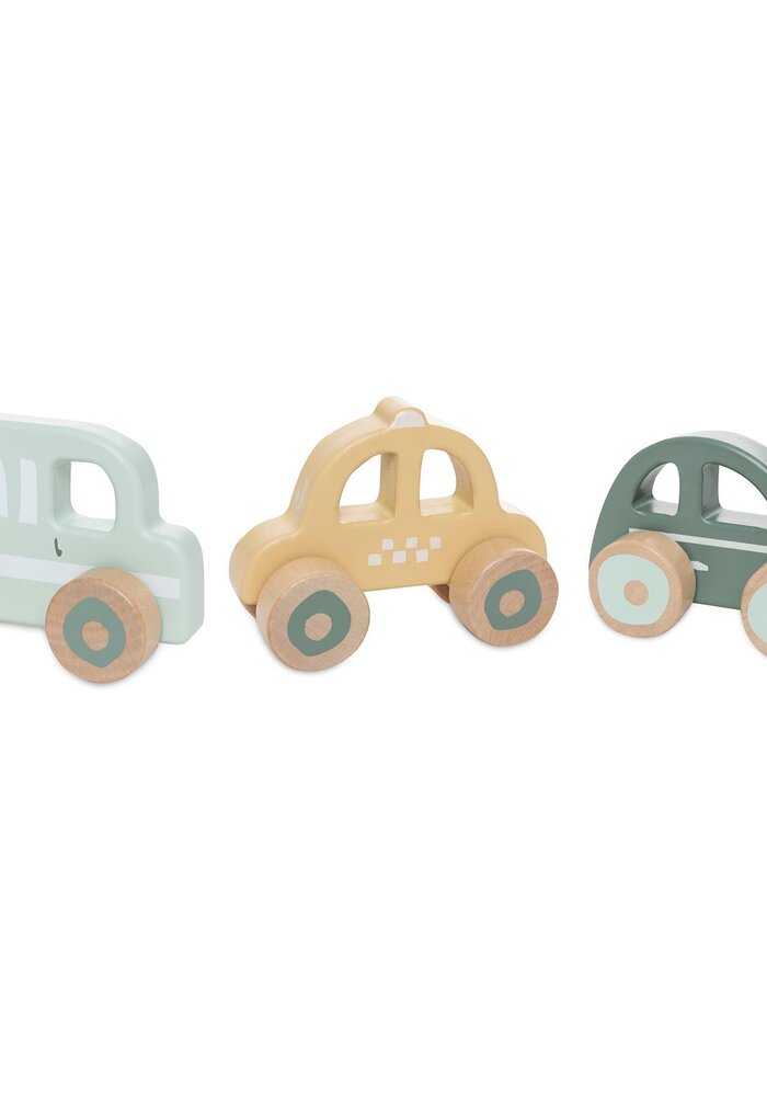 Jollein Houten Auto Op Wielen (3pack)