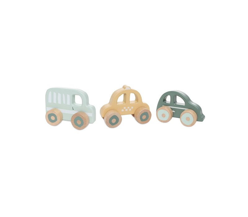 Jollein Houten Auto Op Wielen (3pack)