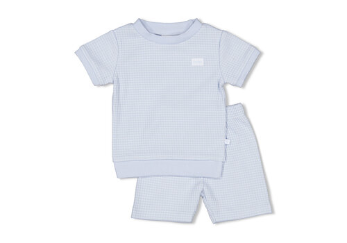 Feetje Feetje Shortama Wafel- Summer Babyblue Feetje Feetje Shortama Wafel- Summer Babyblue