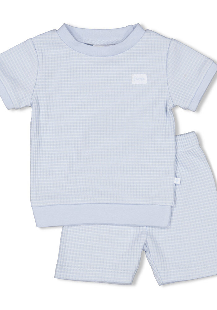 Feetje Shortama Wafel- Summer Babyblue