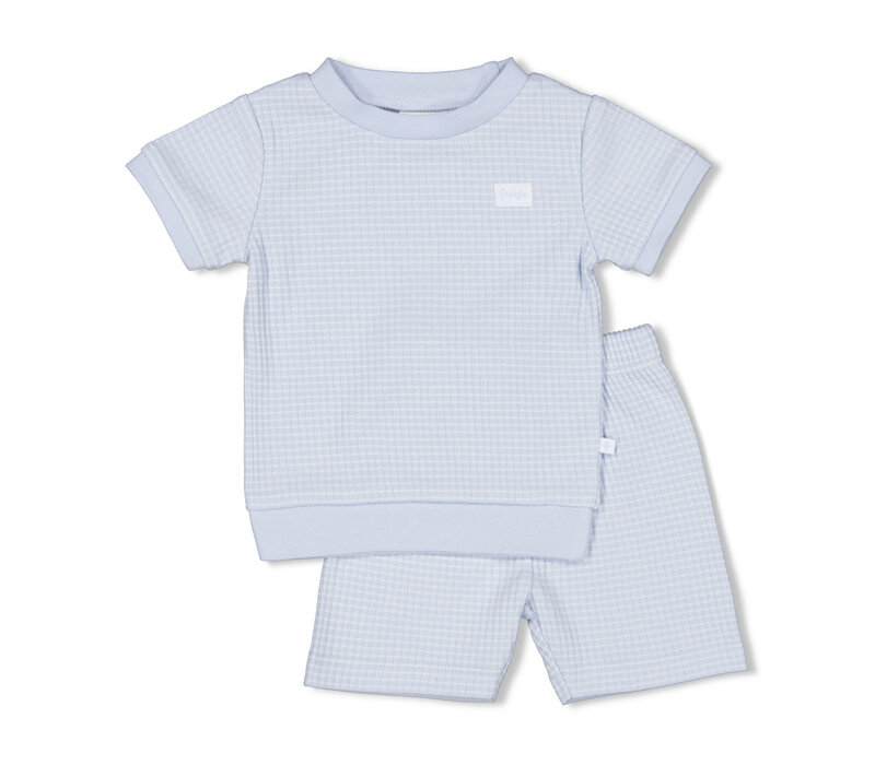 Feetje Shortama Wafel- Summer Babyblue