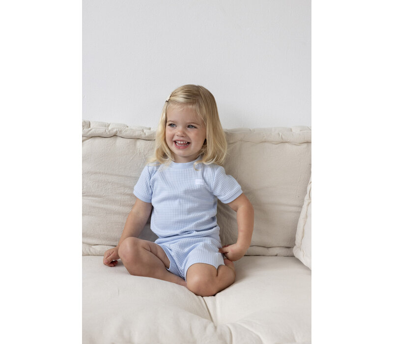 Feetje Shortama Wafel- Summer Babyblue