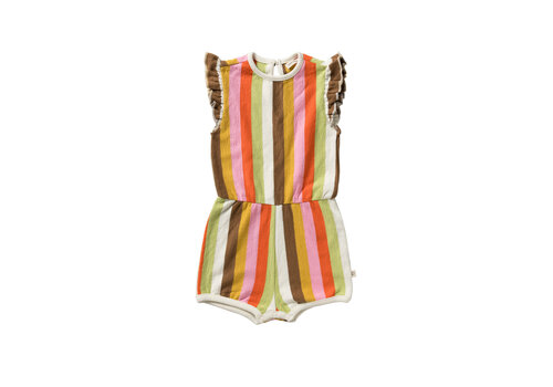 Your Wishes Your Wishes Multi Stripes | Ruffle Jumpsuit Multicolor 998