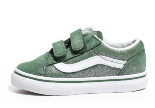 Vans Vans Old Skool V Tinsel Suede GREEN/TRUE WHITE