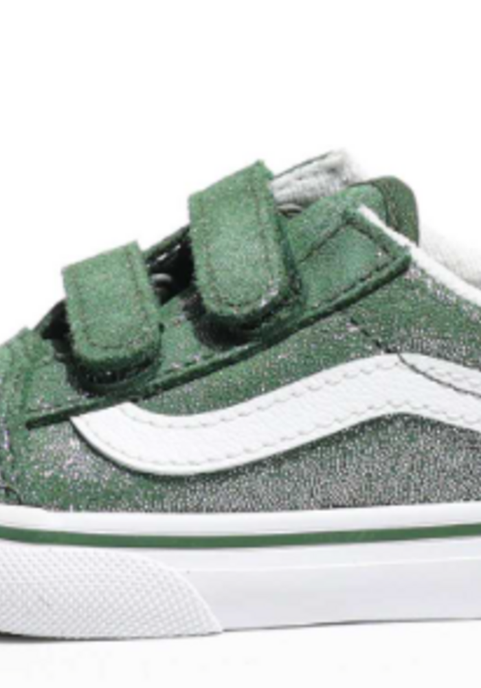 Vans Old Skool V Tinsel Suede GREEN/TRUE WHITE