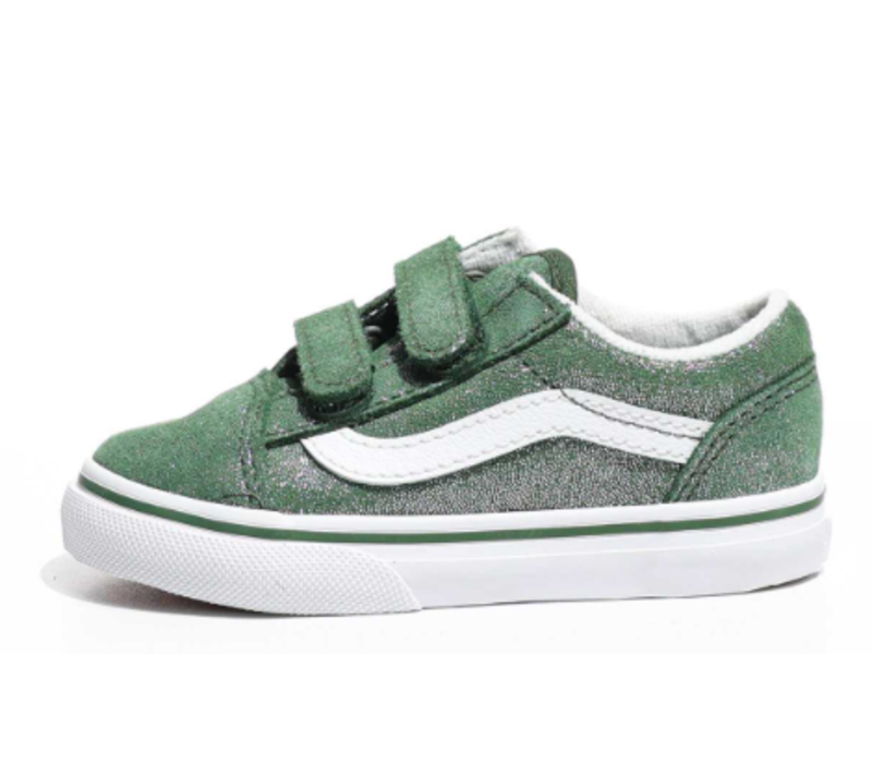 Vans Old Skool V Tinsel Suede GREEN/TRUE WHITE