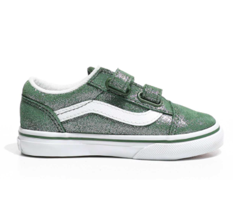 Vans Old Skool V Tinsel Suede GREEN/TRUE WHITE