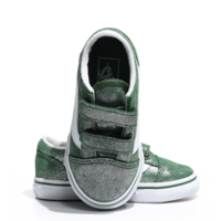 Vans Old Skool V Tinsel Suede GREEN/TRUE WHITE