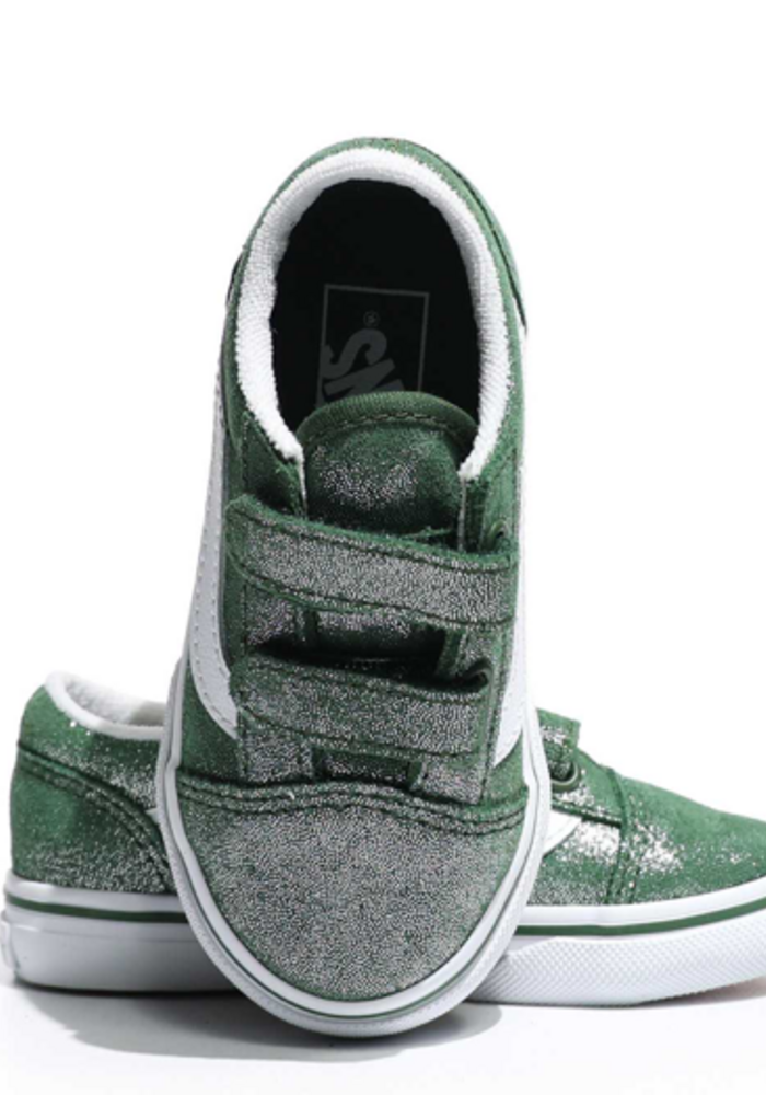 Vans Old Skool V Tinsel Suede GREEN/TRUE WHITE