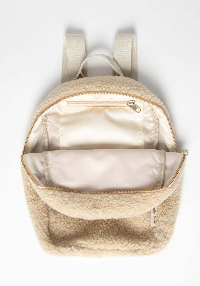 Studio Noos Ecru Teddy Mini Backpack