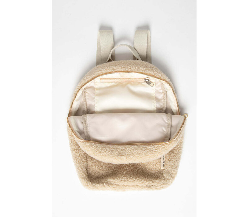 Studio Noos Ecru Teddy Mini Backpack