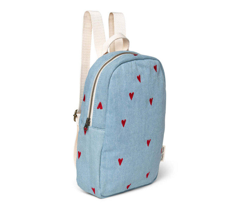 Studio Noos Denim Hearts Mini Backpack