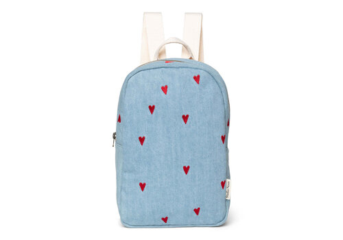 Studio Noos Studio Noos Denim Hearts Mini Backpack