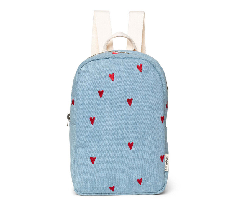 Studio Noos Denim Hearts Mini Backpack