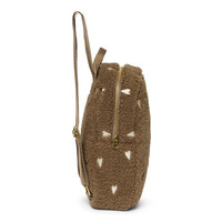 Studio Noos Brown Teddy Hearts Mini Backpack