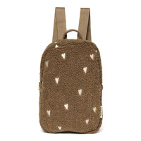 Studio Noos Brown Teddy Hearts Mini Backpack