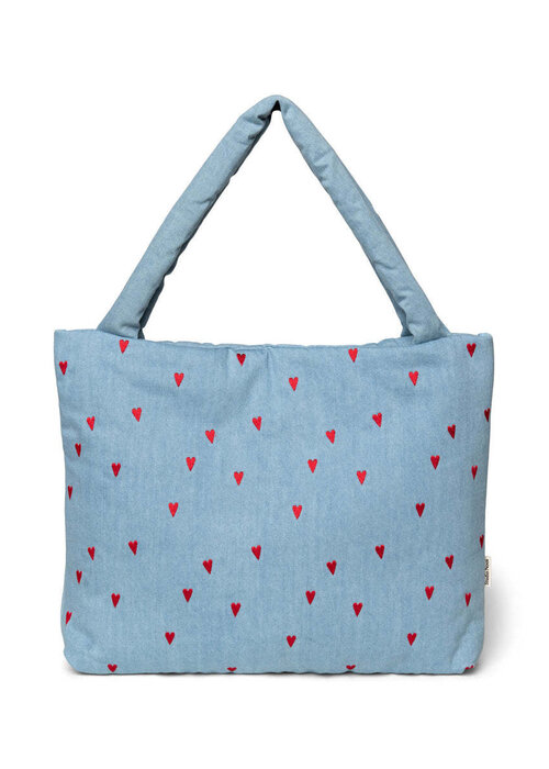 Studio Noos Studio Noos Denim Hearts Mom Bag