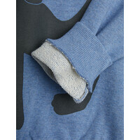 Mini Rodini Panther melange sweatshirt Blue