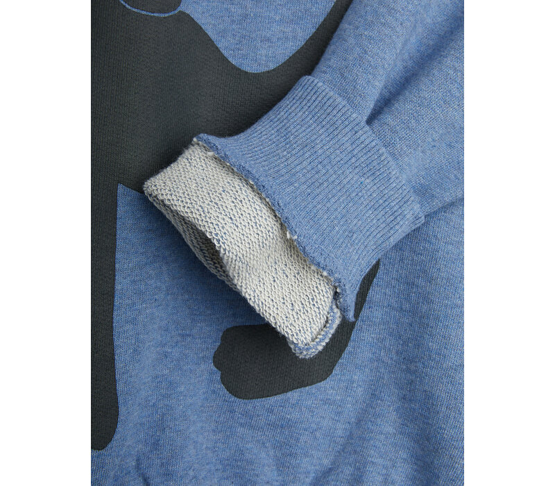 Mini Rodini Panther melange sweatshirt Blue