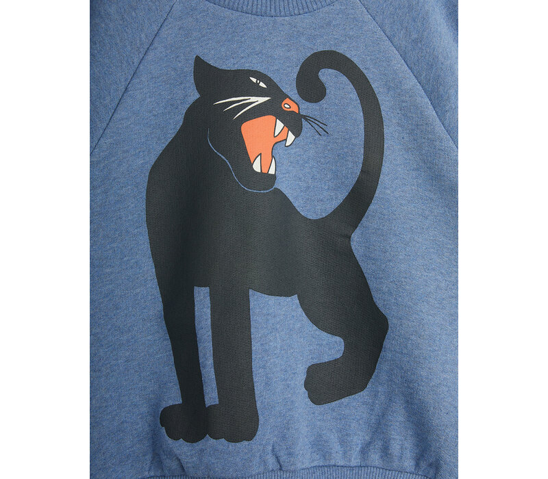 Mini Rodini Panther melange sweatshirt Blue