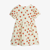 Mini Rodini Outlined hearts aop ss dress Offwhite