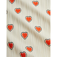 Mini Rodini Outlined hearts aop ss dress Offwhite