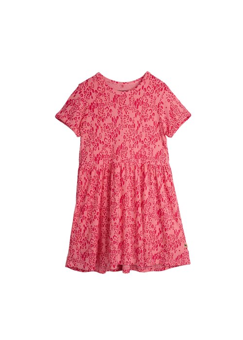 Mini Rodini Mini Rodini Mini leopard aop ss dress Pink