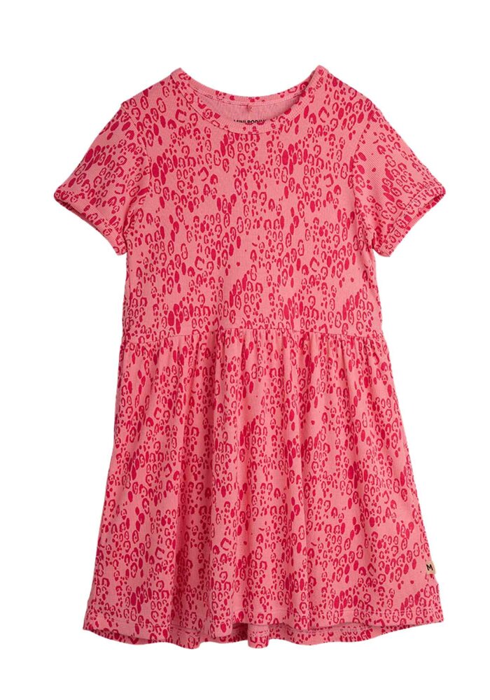 Mini Rodini Mini leopard aop ss dress Pink