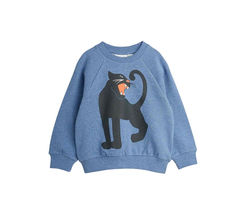 Mini Rodini Panther melange sweatshirt Blue