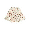 Mini Rodini Mini Rodini Outlined hearts trumpet sleeve top Offwhite
