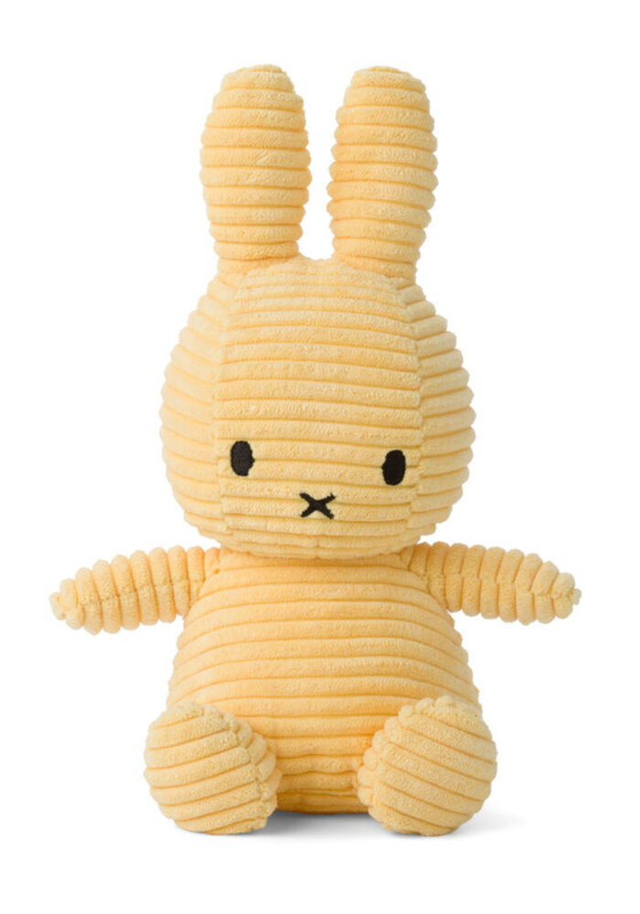 Nijntje - Miffy Sitting Corduroy Eco Buttercream -23 cm