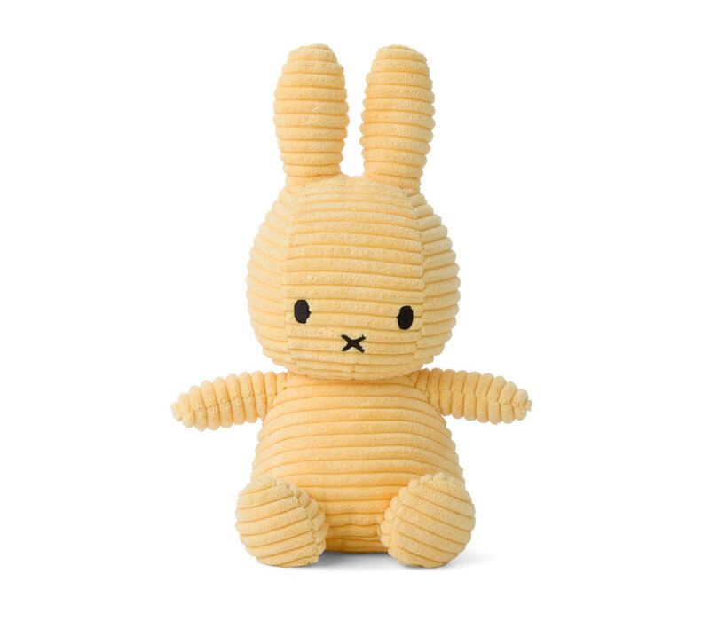 Nijntje - Miffy Sitting Corduroy Eco Buttercream -23 cm