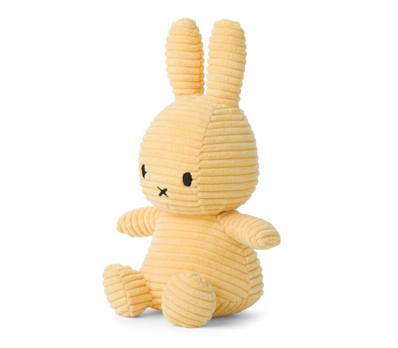 Nijntje - Miffy Sitting Corduroy Eco Buttercream -23 cm