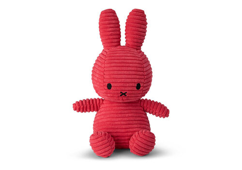 Bon Ton Toys Nijntje - Miffy Sitting Corduroy Eco Fuchsia -23 cm