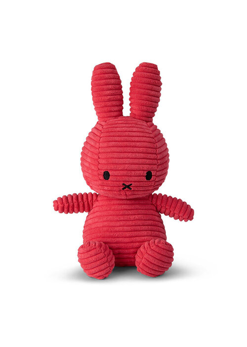 Bon Ton Toys Nijntje - Miffy Sitting Corduroy Eco Fuchsia -23 cm